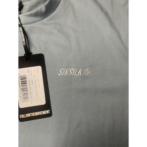 SikSilk Men's Grey Kruise Epoxy Tee Size US 40 - Picture 4 of 9